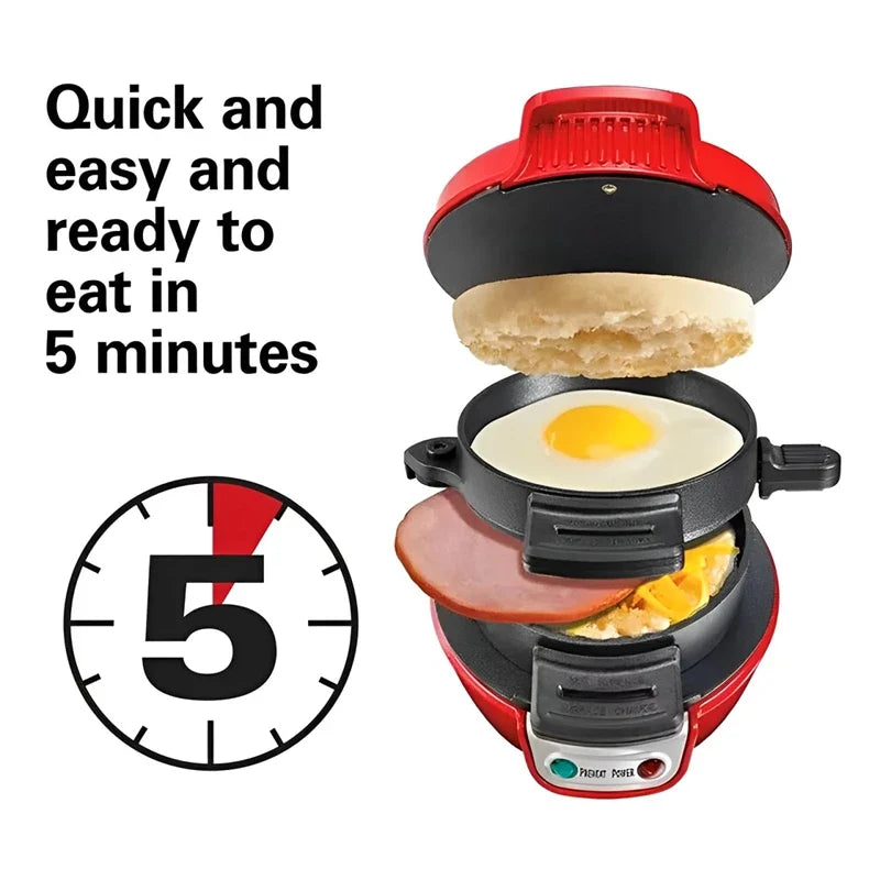 Mini Breakfast Burger Maker – Non-Stick Electric Muffin & Sandwich Machine