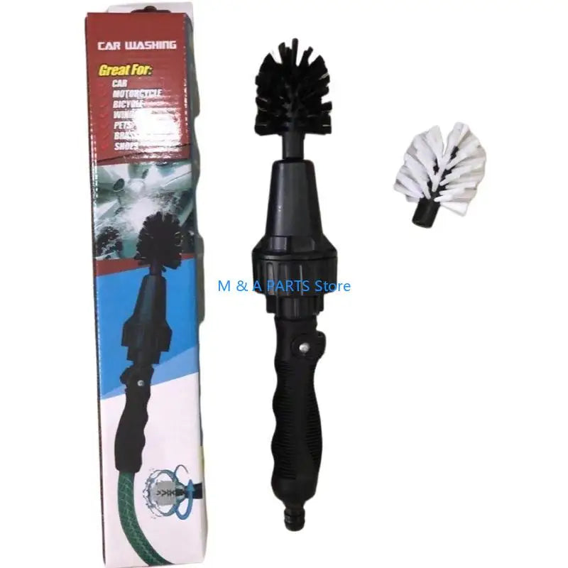 Water-Powered Spinning Detail Brush – Hydraulic Car & Home Cleaner
