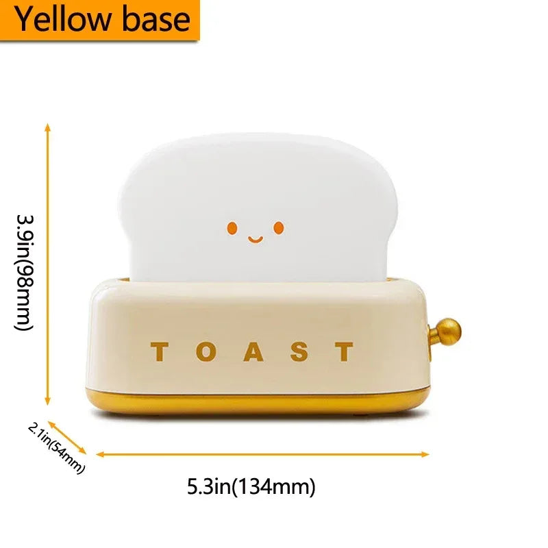 Bread Toast Nightlight – Rechargeable Toaster LED Lamp & Desk Decor