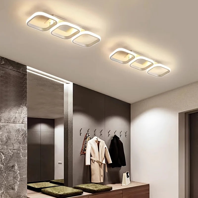 Nordic Luxe LED Chandelier Ceiling Light Dimmable Modern Minimalist Lamp
