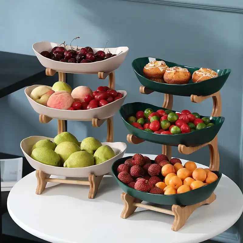 Creative Modern 3-Tier Salad Bowl & Fruit Plate Set
