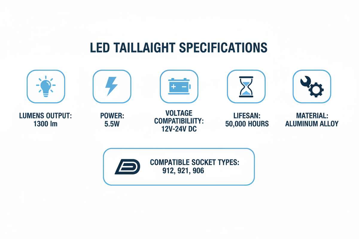 Universal LED Taillights – 48 SMD Chips, Plug & Play