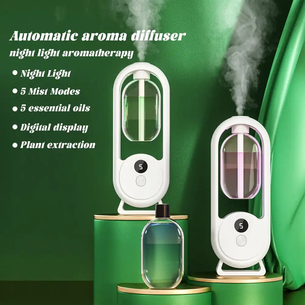 Rechargeable Portable Aroma Diffuser - 5 Mist Modes Nano Spray & Night Light