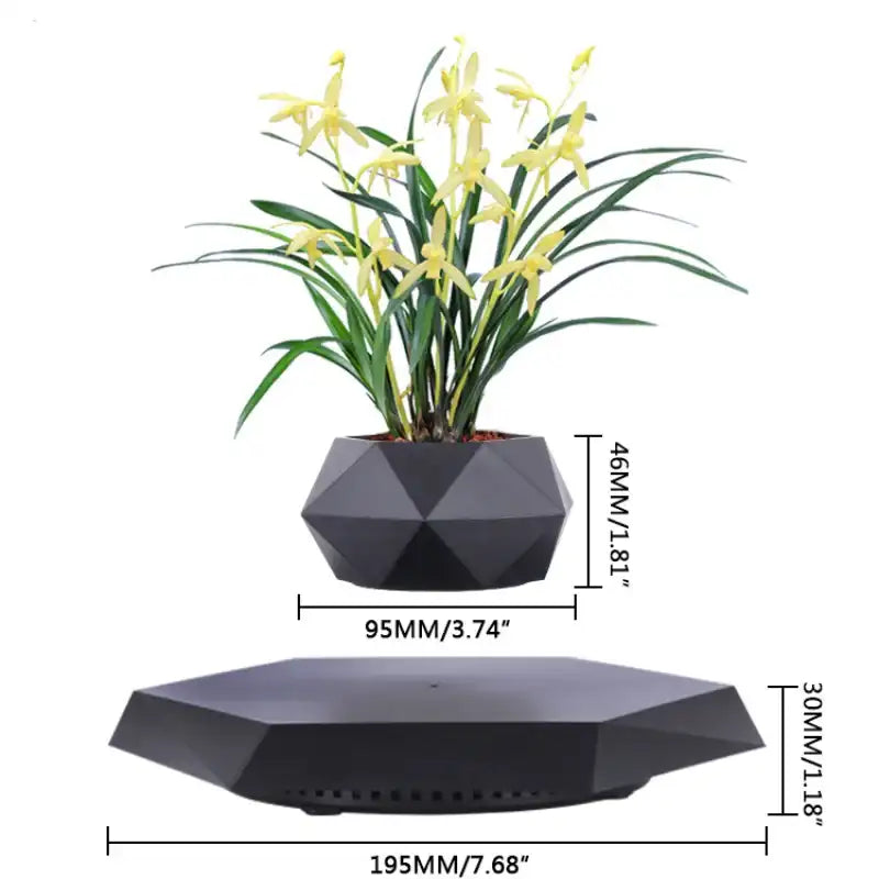 Floating Plant Pot with Magnetic Levitation Base