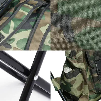 Travel Backpack Chair — 2-in-1 Steel Frame Folding Chair with 3-Pocket Backpack