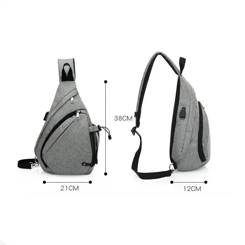 TravelPro™ USB Charging Sling Backpack — Anti-Theft Crossbody with USB Port