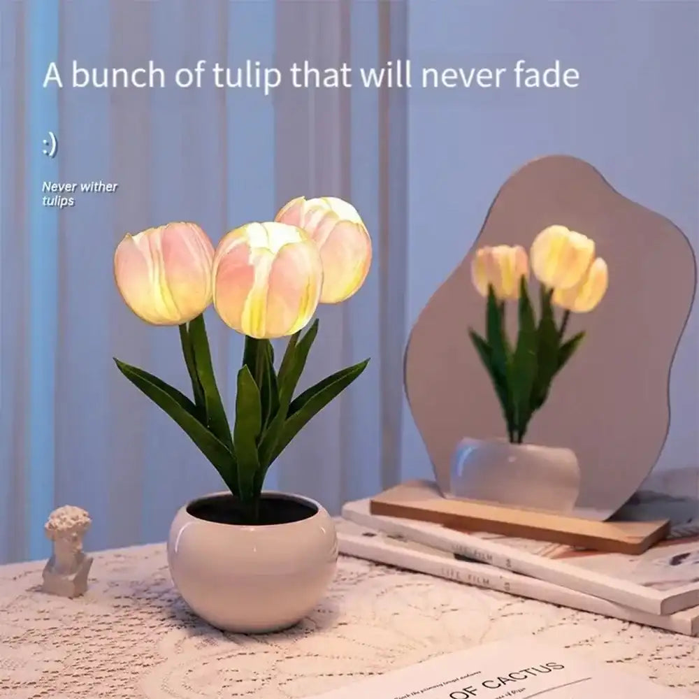 LED Tulip Night Light - High-Simulation Flower Atmosphere Lamp