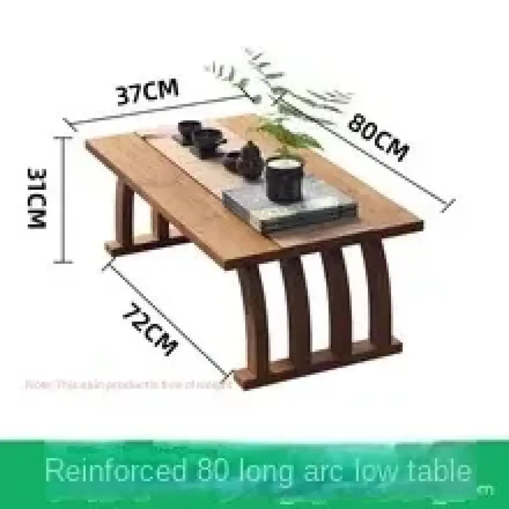 Foldable Low Tea Table – Japanese Tatami Bamboo Kang Table Bay Window
