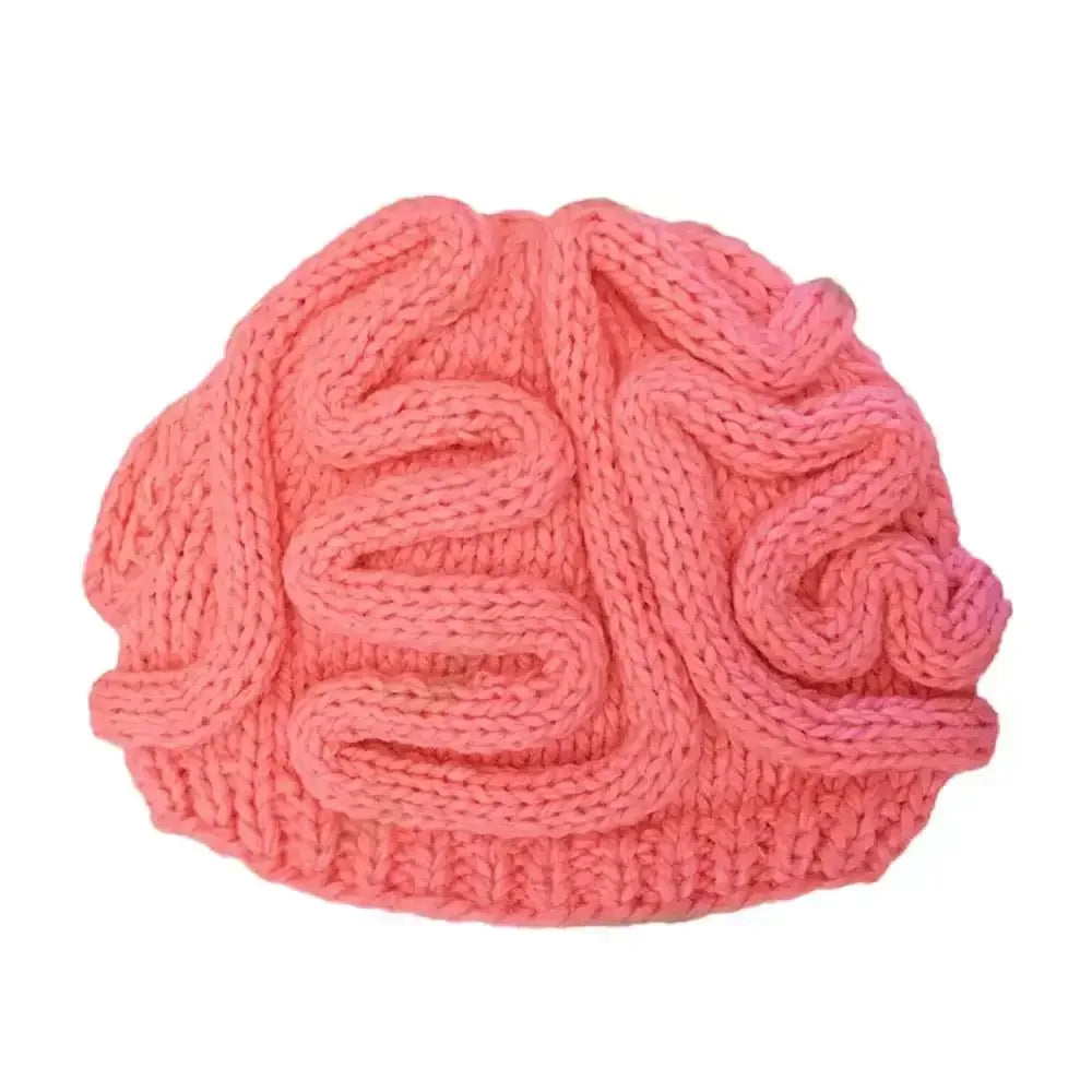 Handmade Knitted Spoof Halloween Brain Hat