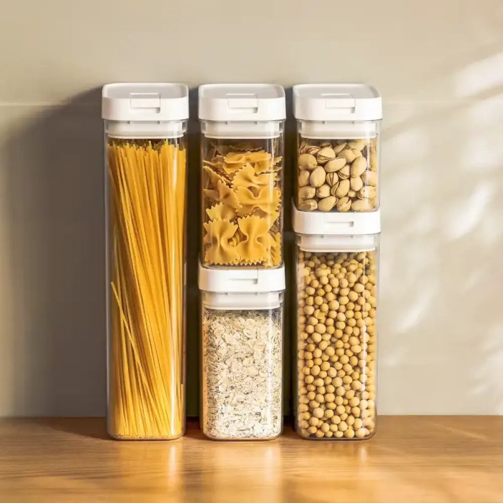 Pasta Storage Box Transparent Plastic Grain Seal Tank Spaghetti Storage Container
