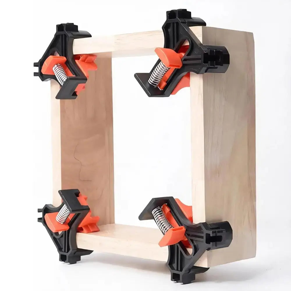 Set of 4 Professional 90° Right Angle Clamps | Premium Corner Clamps for Woodworking & Cabinet Assembly
