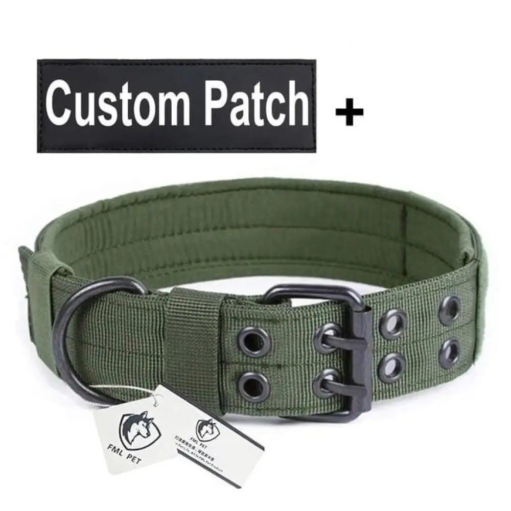 Tactical Dog Collar with Custom Patch