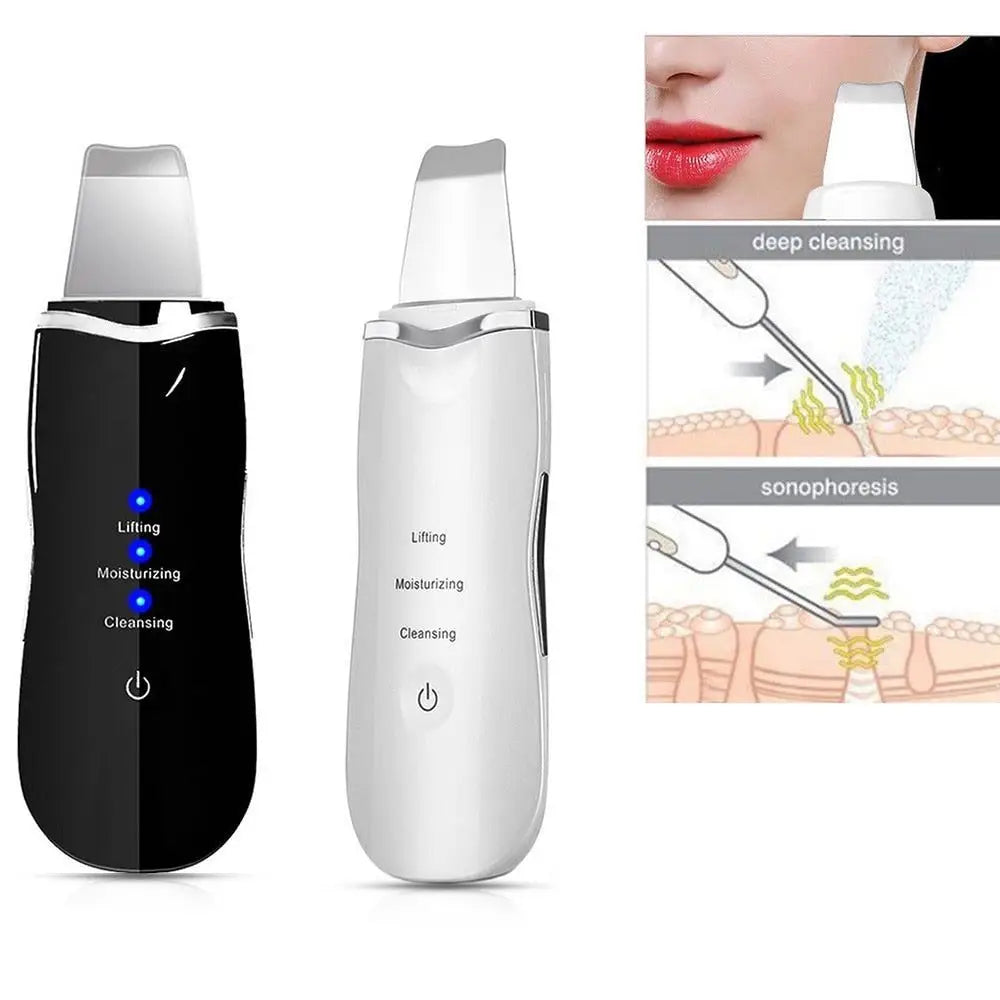 Ultrasonic Skin Scrubber – 3 Modes, Deep Cleanse & Lift