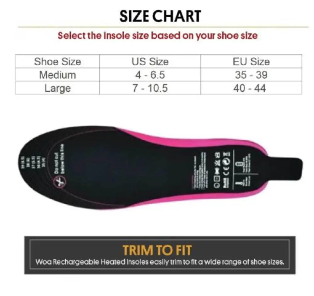 USB Heated Shoe Insoles – Rechargeable Electric Warming Insoles