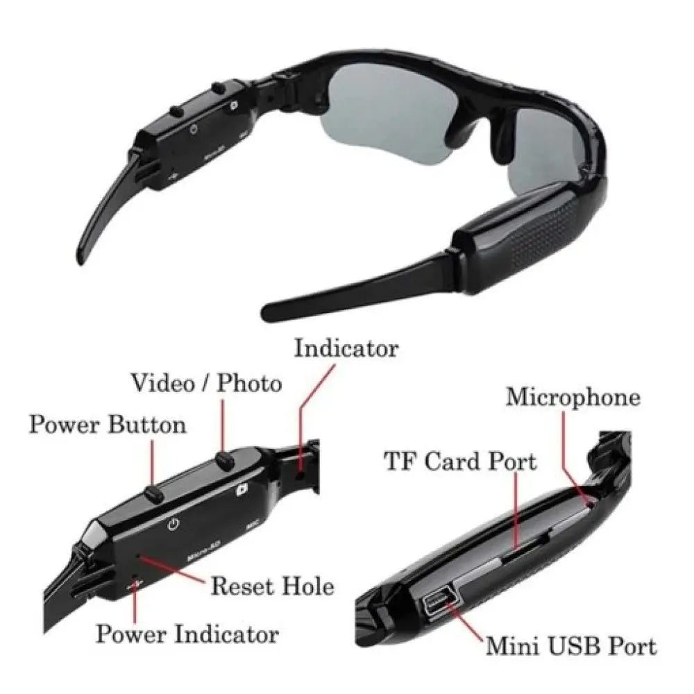 Video Camera Smart Glasses – 1080P Full HD Hands-Free Eyewear