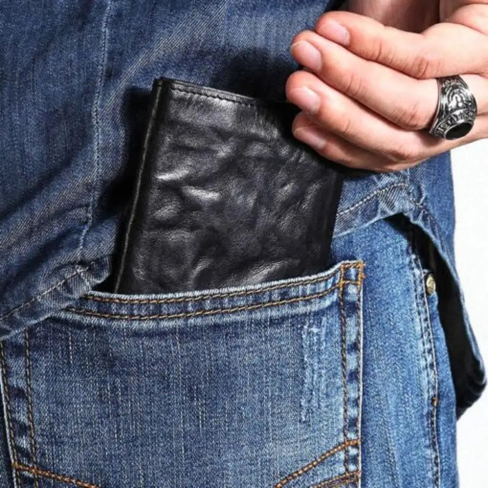 Vintage Style Leather Wallet – Slim Minimalist Card Holder