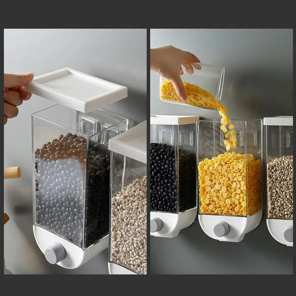 Wall-Mounted Cereal Dispenser – Airtight Dry Food Storage