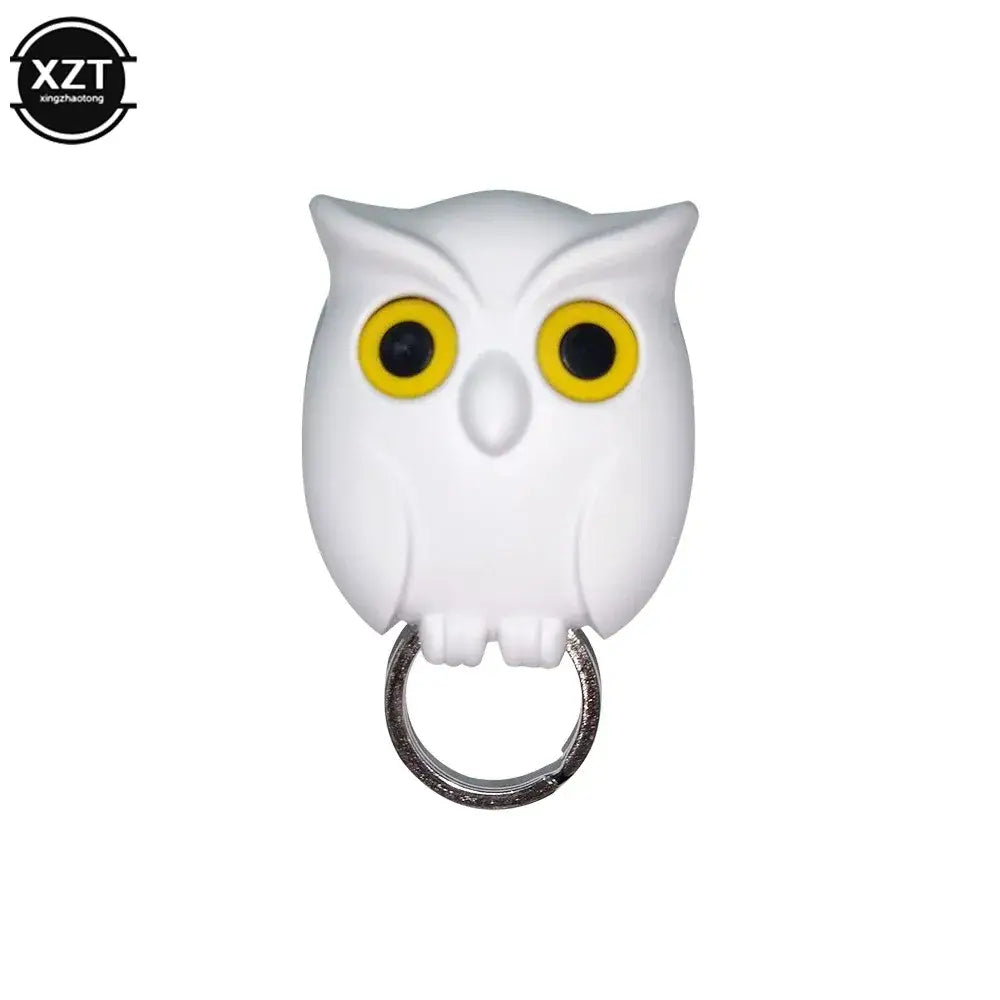 Whimsical Owl Wall Organizer – Magnetic Key Holder, LED Eyes