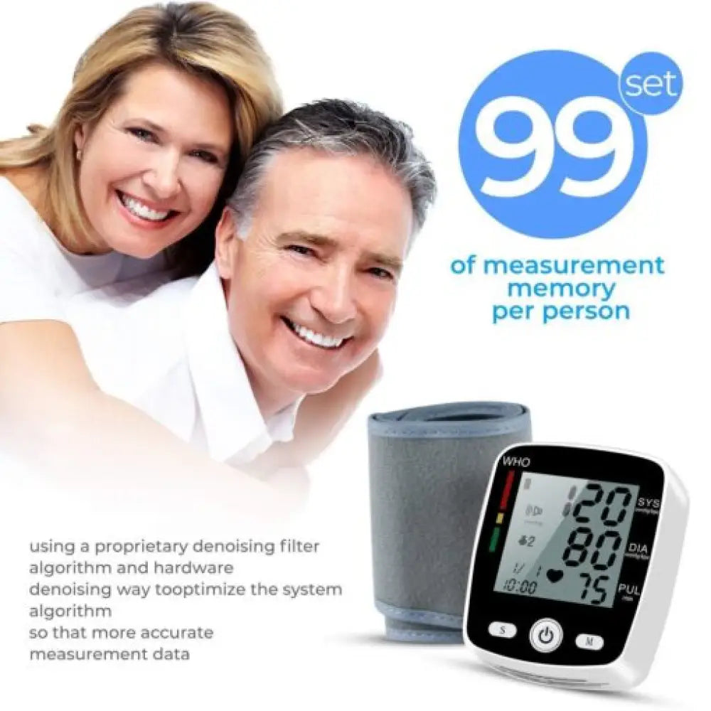 Wrist Blood Pressure Monitor – LCD Display One-Button Read