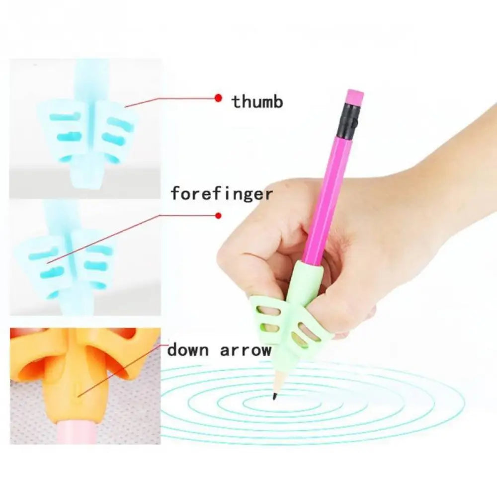 Writing Training Pencil Grips – Soft Silicone 3-Pack Kids