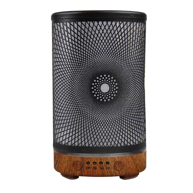 Wrought Iron Aroma Diffuser 100ml Ultrasonic Humidifier & 7-Color LED Light