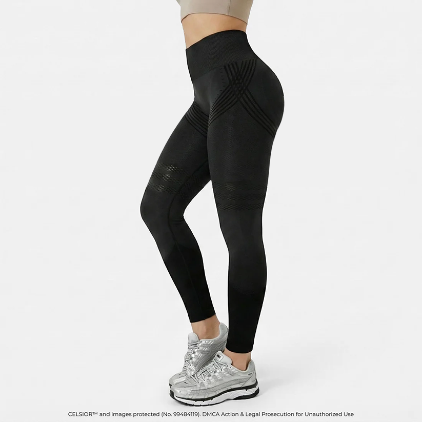 High-Waisted Yoga Leggings with Hip-Lift Support