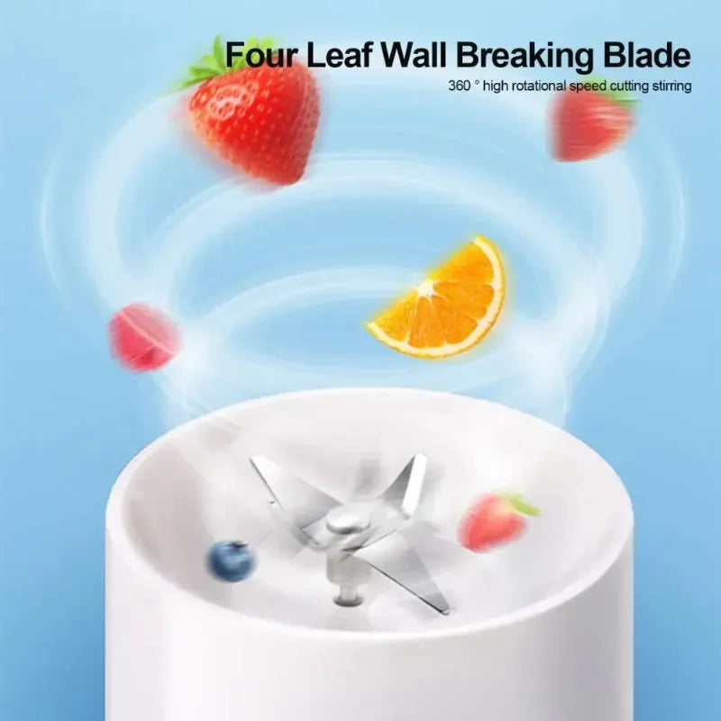 Portable Blender 380ml – 6-Blade USB Rechargeable Smoothie