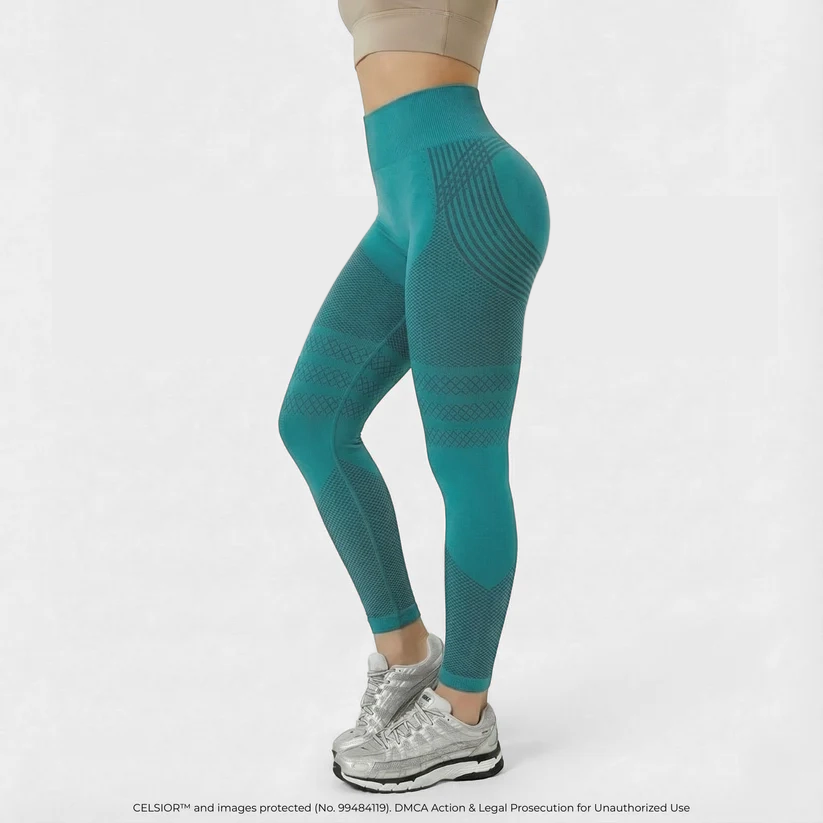 High-Waisted Yoga Leggings with Hip-Lift Support