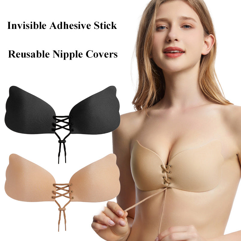 Large Size Strapless Bra Adhesive Sticky Push Up Bras For Women Rabbit Brassiere Lingerie
