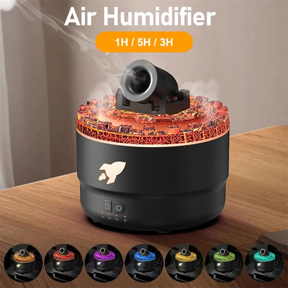 Volcanic Lava Cannon Humidifier & Aroma Diffuser