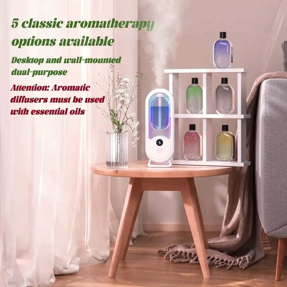 Rechargeable Portable Aroma Diffuser - 5 Mist Modes Nano Spray & Night Light