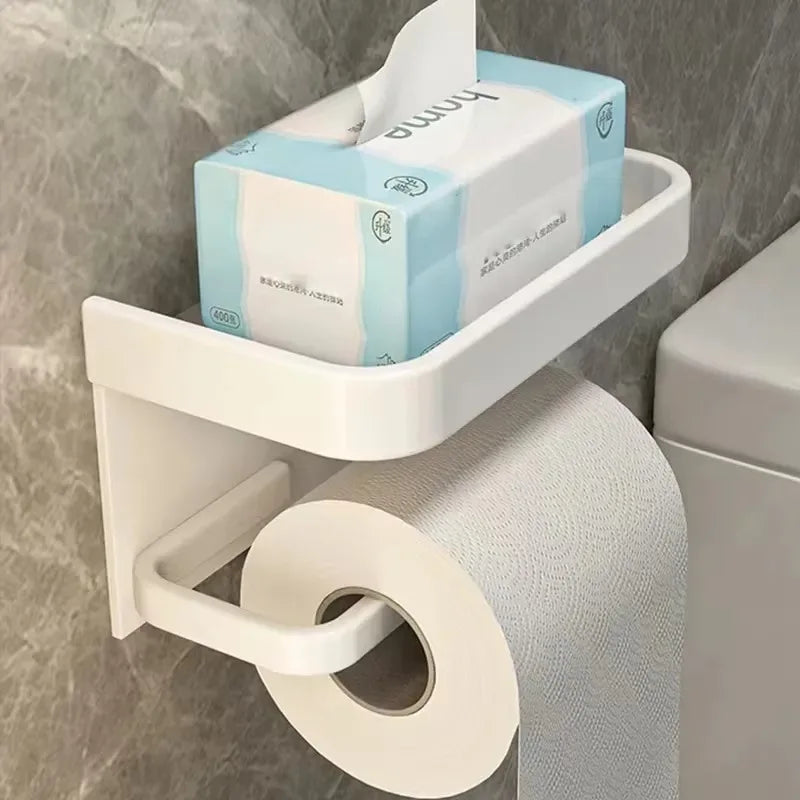 Toilet Paper Holder with Phone Shelf – Space Aluminum Wall Mount