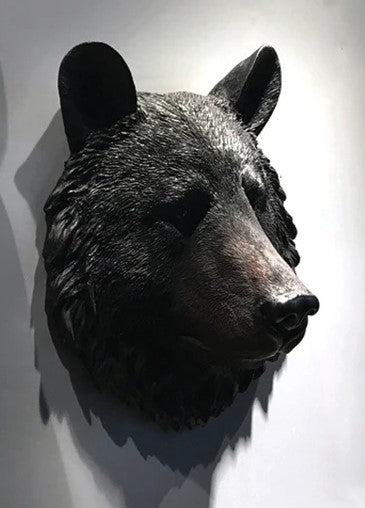 Scandinavian Style Animal Head Wall Sculpture Lifelike Resin Wall Decor