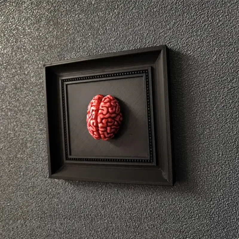 Gothic Steampunk Brain Wall Art – 3D Framed Sculpture