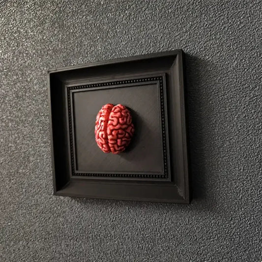 Gothic Steampunk Brain Wall Art – 3D Framed Sculpture