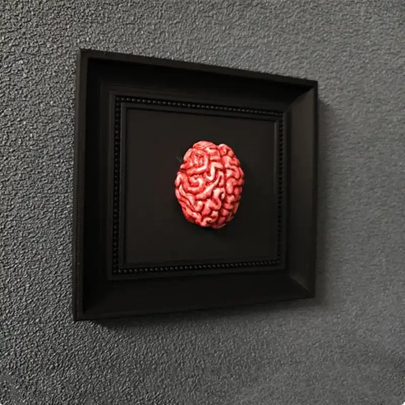 Gothic Steampunk Brain Wall Art – 3D Framed Sculpture