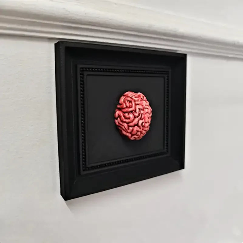 Gothic Steampunk Brain Wall Art – 3D Framed Sculpture
