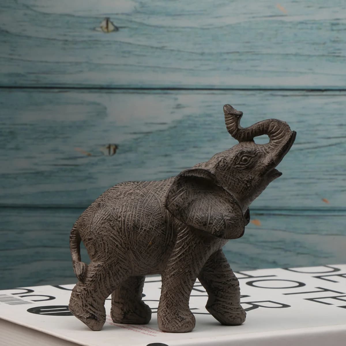 Elephant Mother & Child Statue Set - Resin Figurines