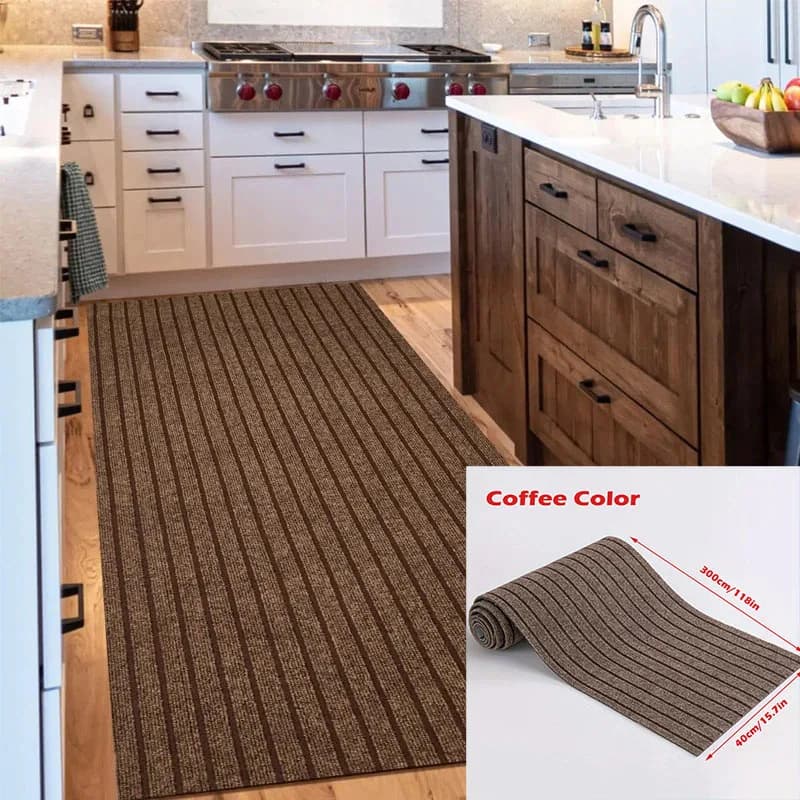 DIY Self-Adhesive Striped Carpet Runner