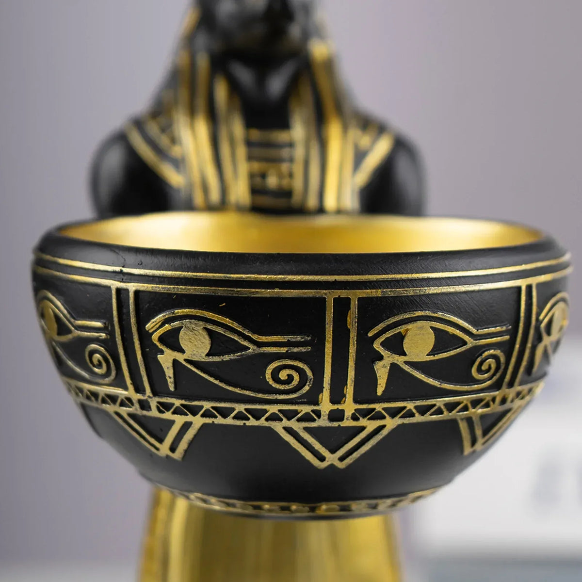 Egyptian Anubis Candy Bowl Statue – Resin Key Holder