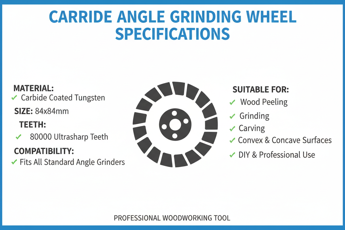 Carbide Angle Grinding Wheel – 8000 Teeth, Fits All Grinders