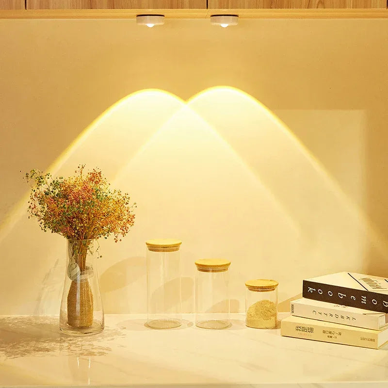 Cat Eye Cabinet Spotlight – Sunset & Rainbow LED Battery Night Light