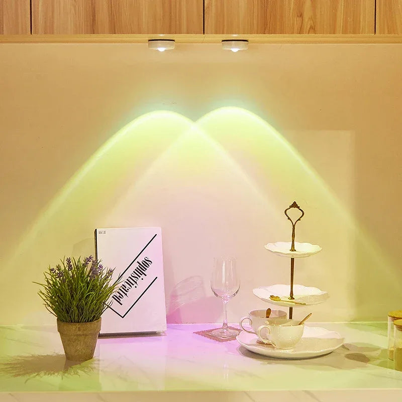 Cat Eye Cabinet Spotlight – Sunset & Rainbow LED Battery Night Light