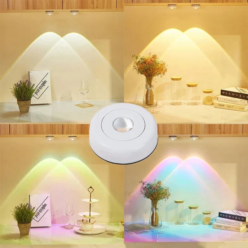 Cat Eye Cabinet Spotlight – Sunset & Rainbow LED Battery Night Light