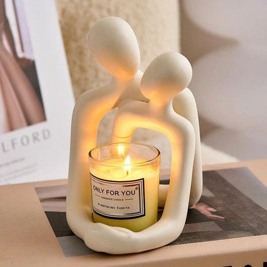 Modern Loving Couple Resin Statue Heartwarming Home & Office Decor Accent