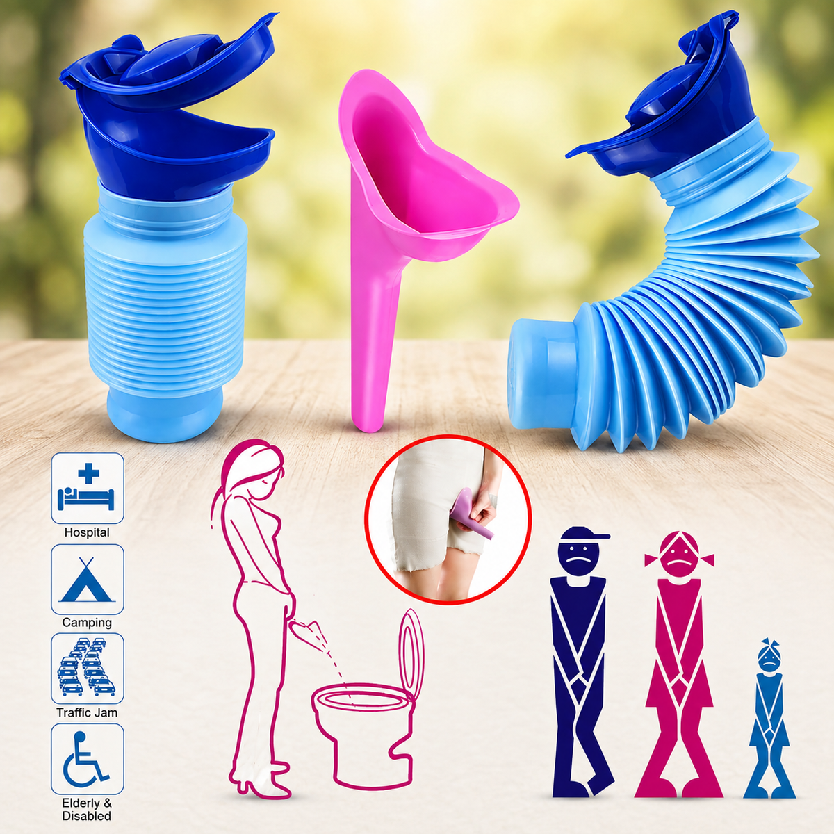 Emergency Portable Urinal Retractable Urine Bag | 🔥Limited time Deal!