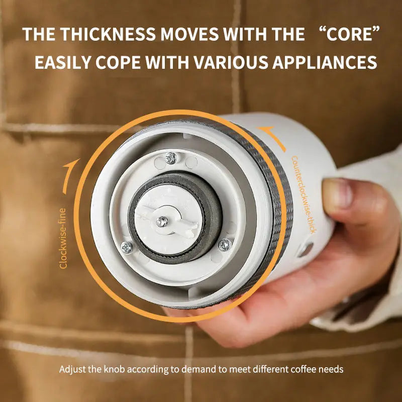 Portable Electric Coffee Grinder – Adjustable Ceramic Burr USB Mill