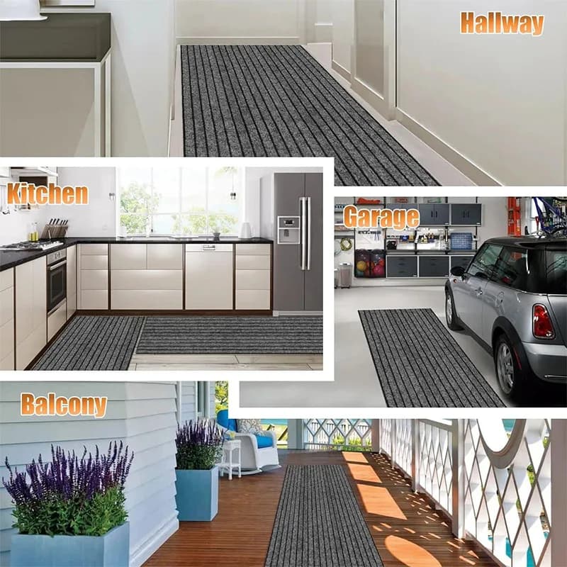 DIY Self-Adhesive Striped Carpet Runner
