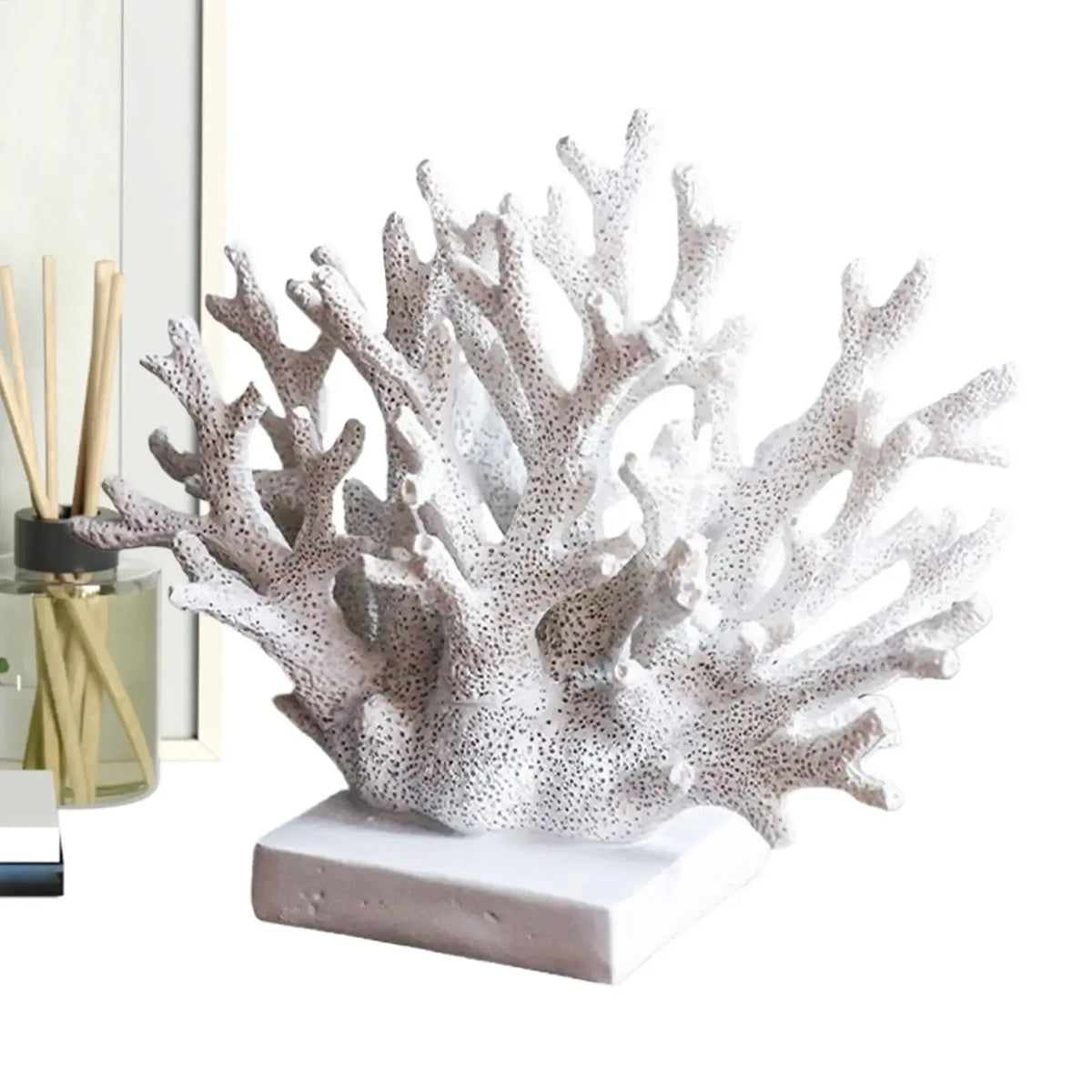 Coastal Coral Sculpture – Resin Ocean Reef Decor Statue
