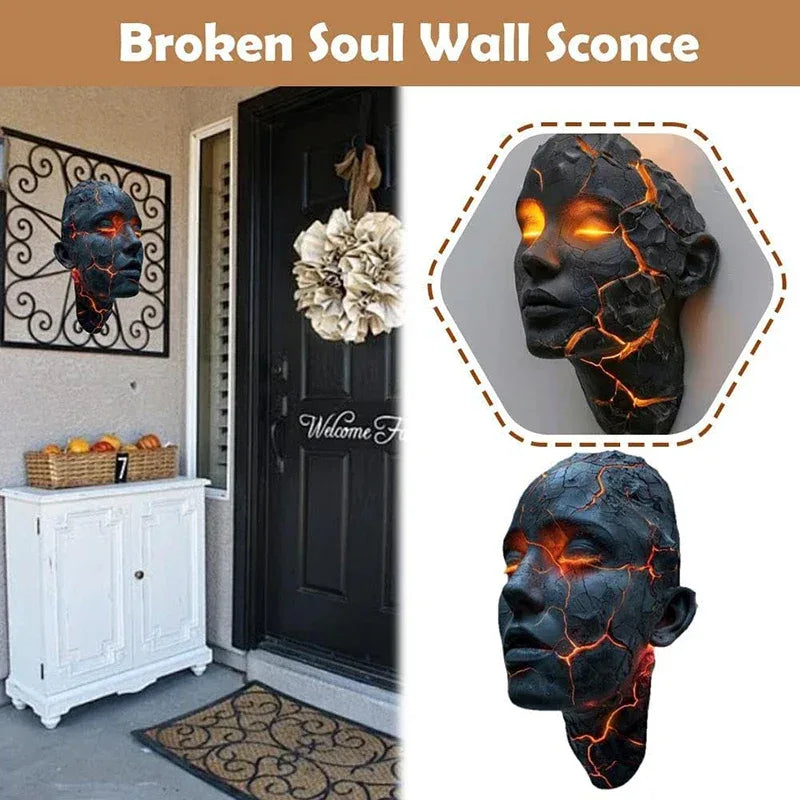 Cracked Soul Wall Light – Modern Sculptural Art Lamp